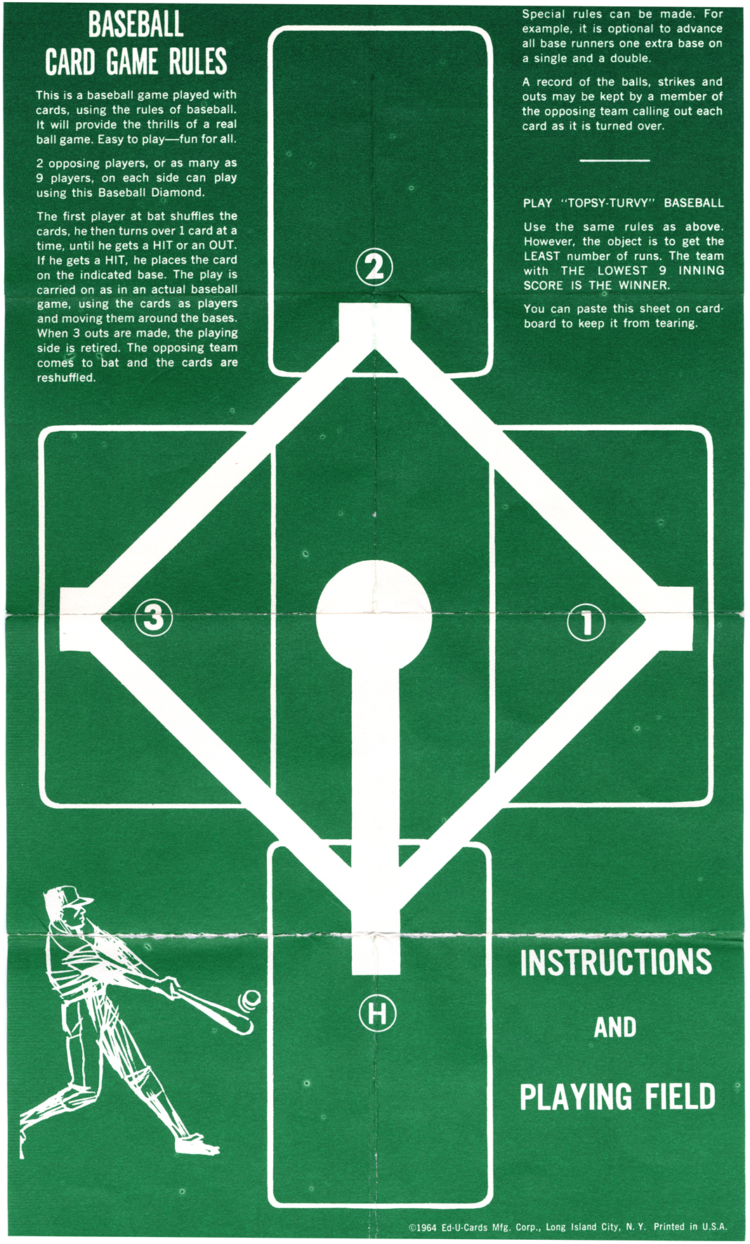 A playmat for an ancient baseball card game (Source: Detroit Public Library Digital Collections
